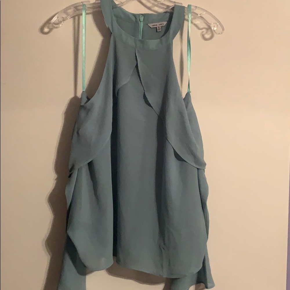 Seafoam green off shoulder top